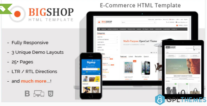 Bigshop eCommerce HTML Template