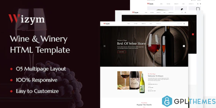 Wizym Wine Winery HTML Template 1