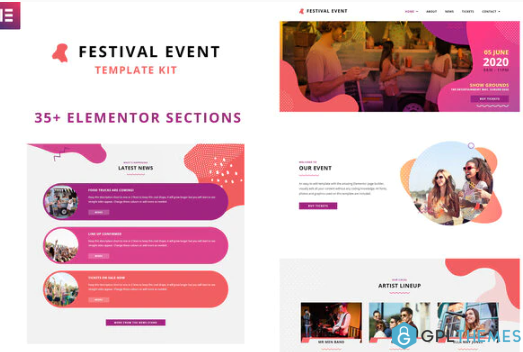 Festival Events Elementor Template Kit