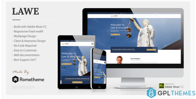 LAWE Lawyer and Attorney Muse Template