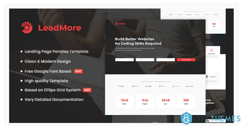 LeadMore HTML5 Landing Page