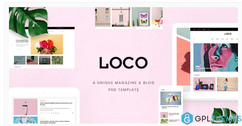 Loco Fashion Magazine Shop PSD Template