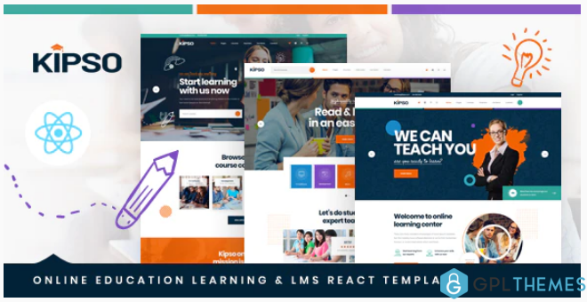 Kipso React Next Online Education Learning LMS Template