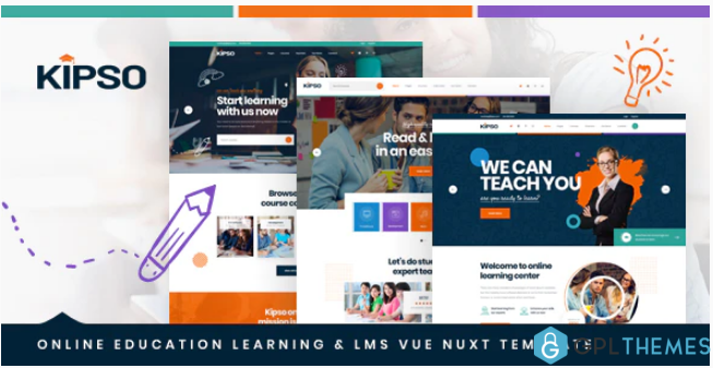 Kipso Vue Nuxt Online Education Learning LMS Template