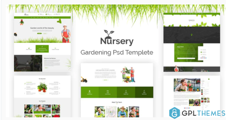 Nursery Gardening PSD Template