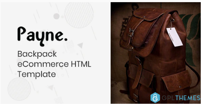 Payne Backpack eCommerce HTML Template