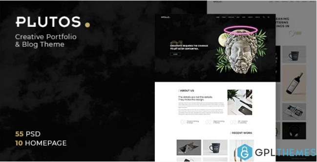 Plutos Multipurpose Creative Portfolio Blog PSD Template 3