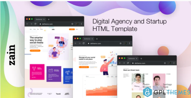 Zain Digital Agency and Startup HTML Template