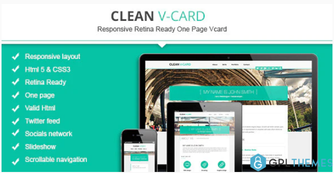 Clean Html V card Template