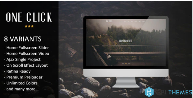 One Click Parallax One Page HTML Template