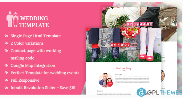 My Wedding Invitation HTML Template