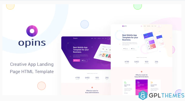 Opins Creative App Landing Page HTML Template