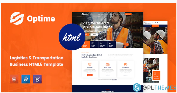 Optime Logistics Transportation HTML5 Template