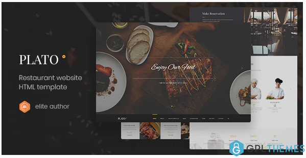 Plato Restaurant Food One Page HTML5 Template