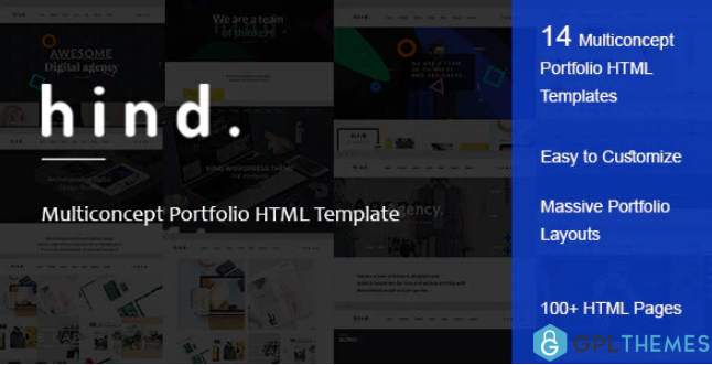 Hind Multi Concept Portfolio HTML Template