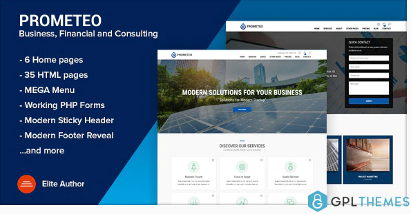 Prometeo Business and Financial Site Template