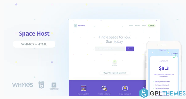 Space Host WHMCS HTML Landing Page