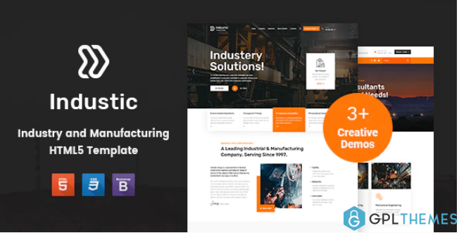 Industic Factory and Manufacturing HTML5 Template
