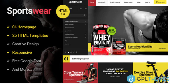 Sportwear Multi Store Responsive HTML Template