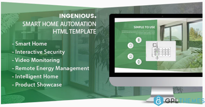 Ingenious Smart Home Automation HTML Template