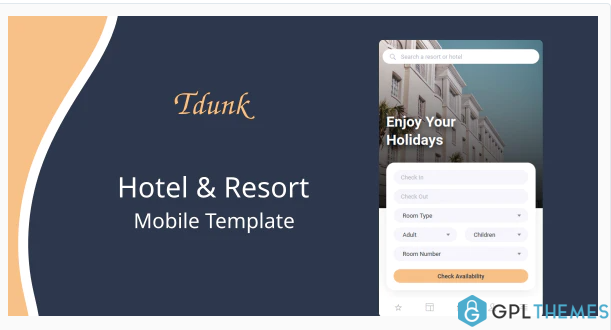 Tdunk Hotel Resort Mobile Template