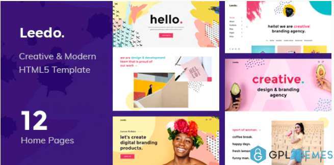 Leedo – Modern Colorful Creative Portfolio HTML5 Template