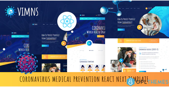 Vimns React Next Coronavirus Medical Prevention Template