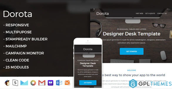 Dorota Responsive Email Template StampReady Builder