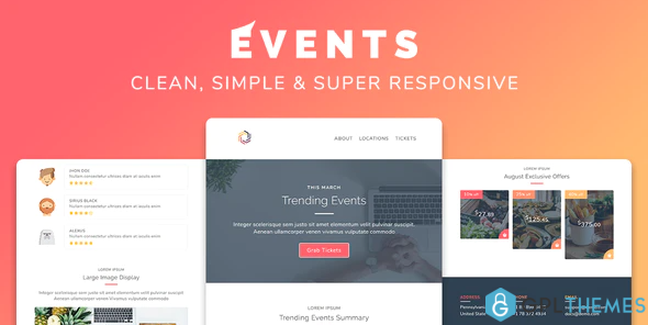 Events Responsive Multipurpose Email Template