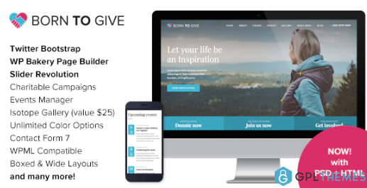 Born To Give – Charity Crowdfunding WP Theme