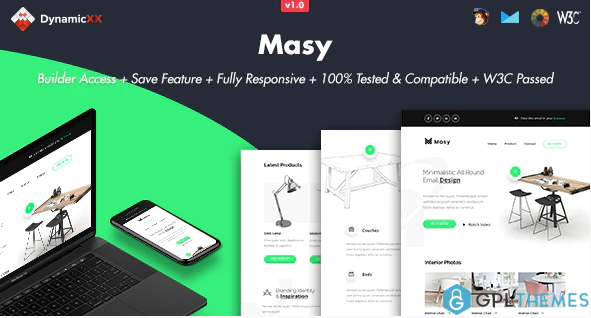 Masy Responsive Email Online Template Builder