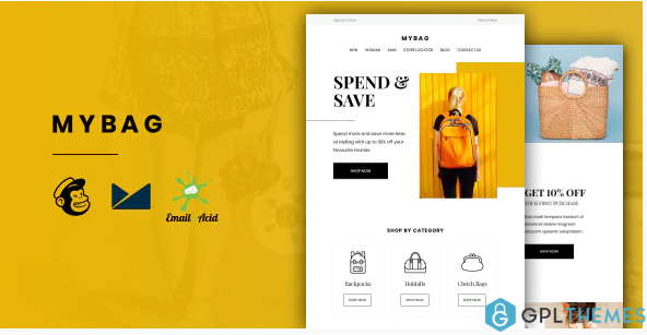 MyBag E commerce Responsive Email for Fashion Accessories with Online Builder