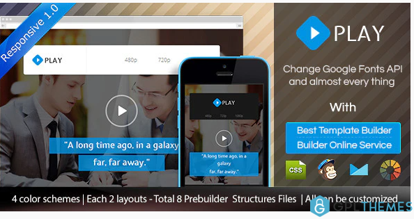 Play Responsive Video Email Template Builder