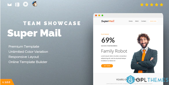 Responsive Email Online Template Builder SuperMail Team Showcase