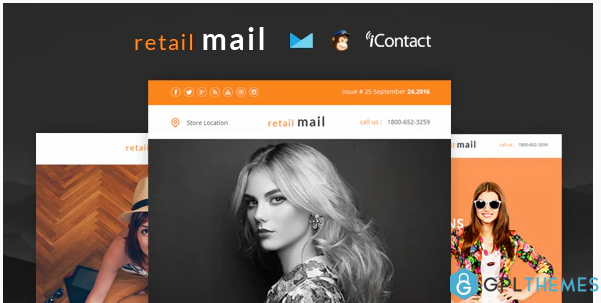 Retail Mail Responsive E mail Templates set Online Access