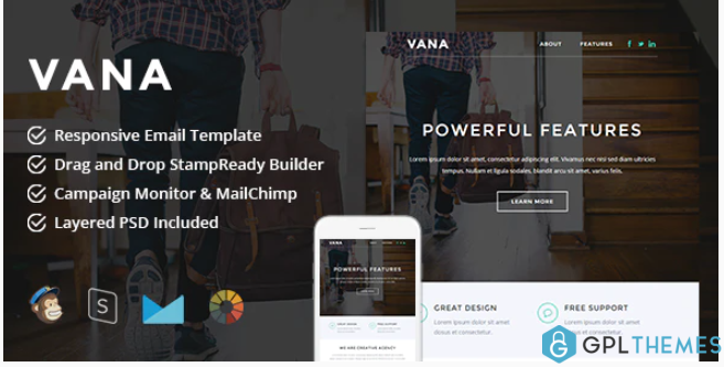 Vana Responsive Email StampReady Builder