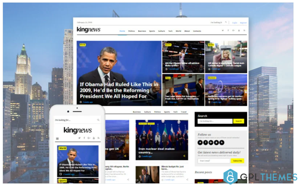 KingNews Magazine News Portal Blog WordPress Theme