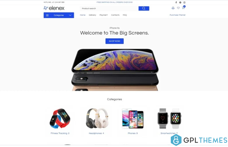 Elenex Gadgets ECommerce Classic Elementor WooCommerce Theme