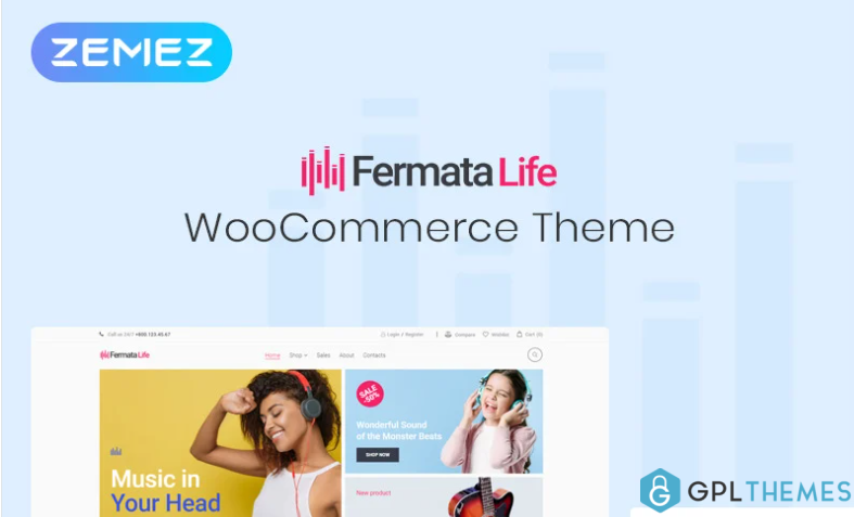 FermataLife Musical Instruments Store ECommerce Classic Elementor WooCommerce Theme