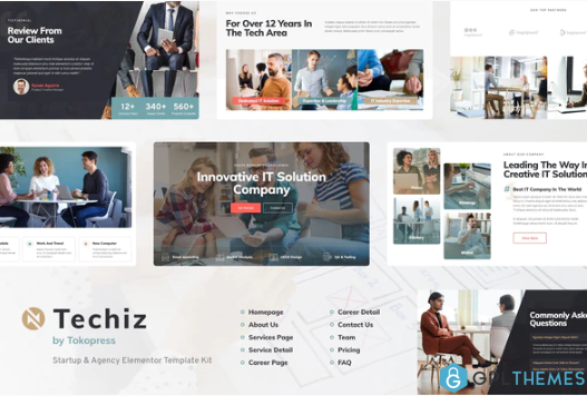 Techiz Business Startup Elementor Template Kit
