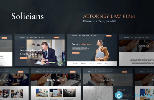 Solicians Attorney Law Firm Elementor Template Kit