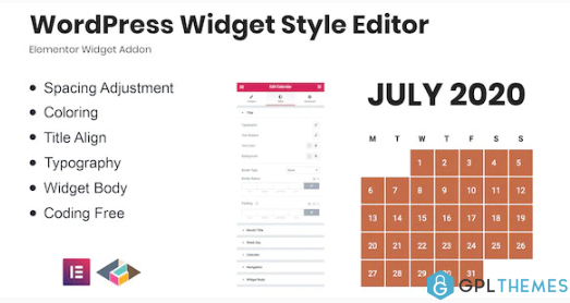 WordPress Widget Style Editor Elementor Addon