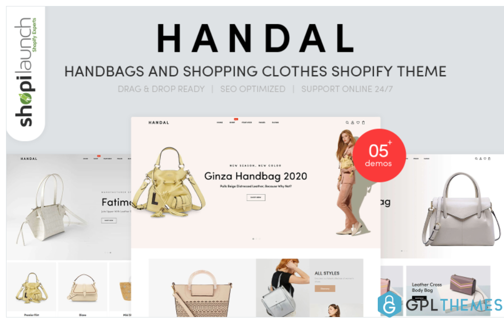 Handal Handbags Shopping Clothes Shopify Theme