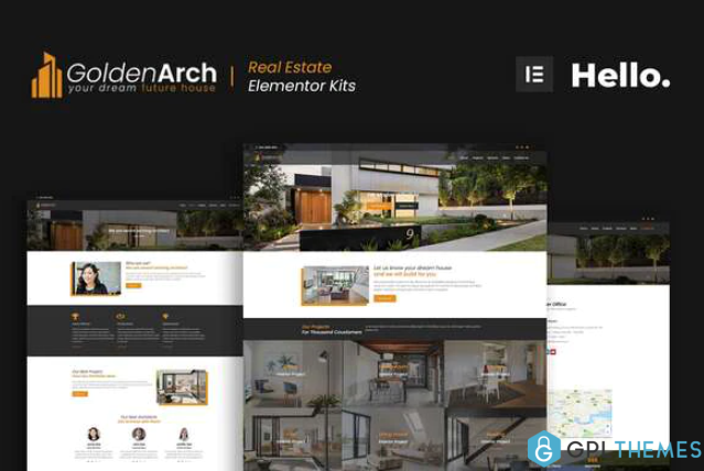 GoldenArch Real Estate Elementor Template Kit