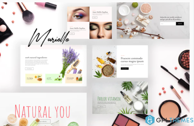 Marielle Cosmetics and Beauty Shop Template Kits
