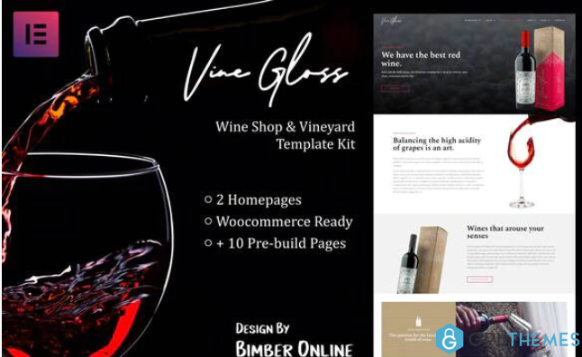 Vine Gloss Wine Shop Vineyard Template Kit