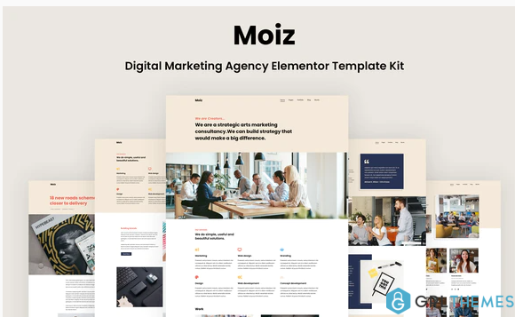 Moiz Digital Marketing Agency Elementor Template Kit