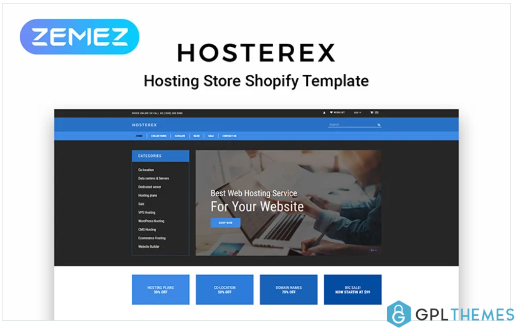 Hosterex Hosting Multipage Creative Shopify Theme