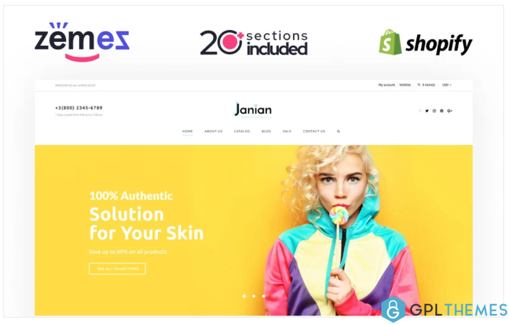 Janian Korean Cosmetics Online Store Shopify Theme