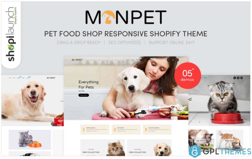 Monpet Pet Food Shop Responsive Shopify Theme